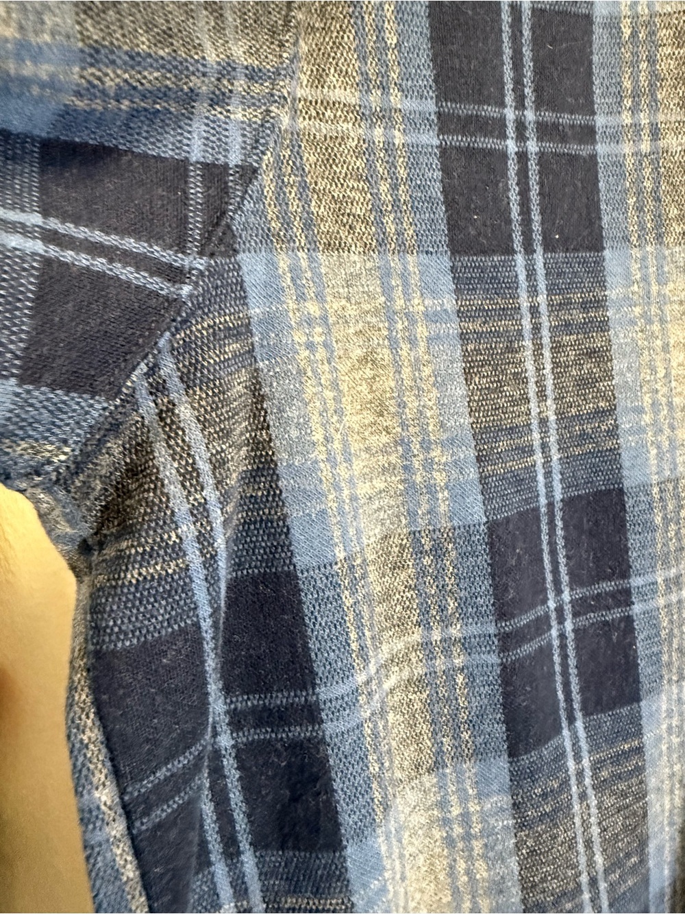 VTG polo Ralph Lauren men size Xl Blue and Navy Plaid Long-Sleeve Polo Shirt - Picture 5 of 8